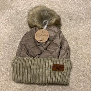 BRITTS KNITS- Quilted nylon puffer hat